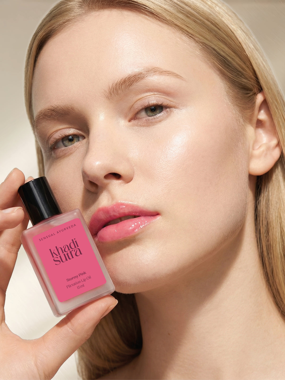 khadi sutra Lip Oil Stormy Pink