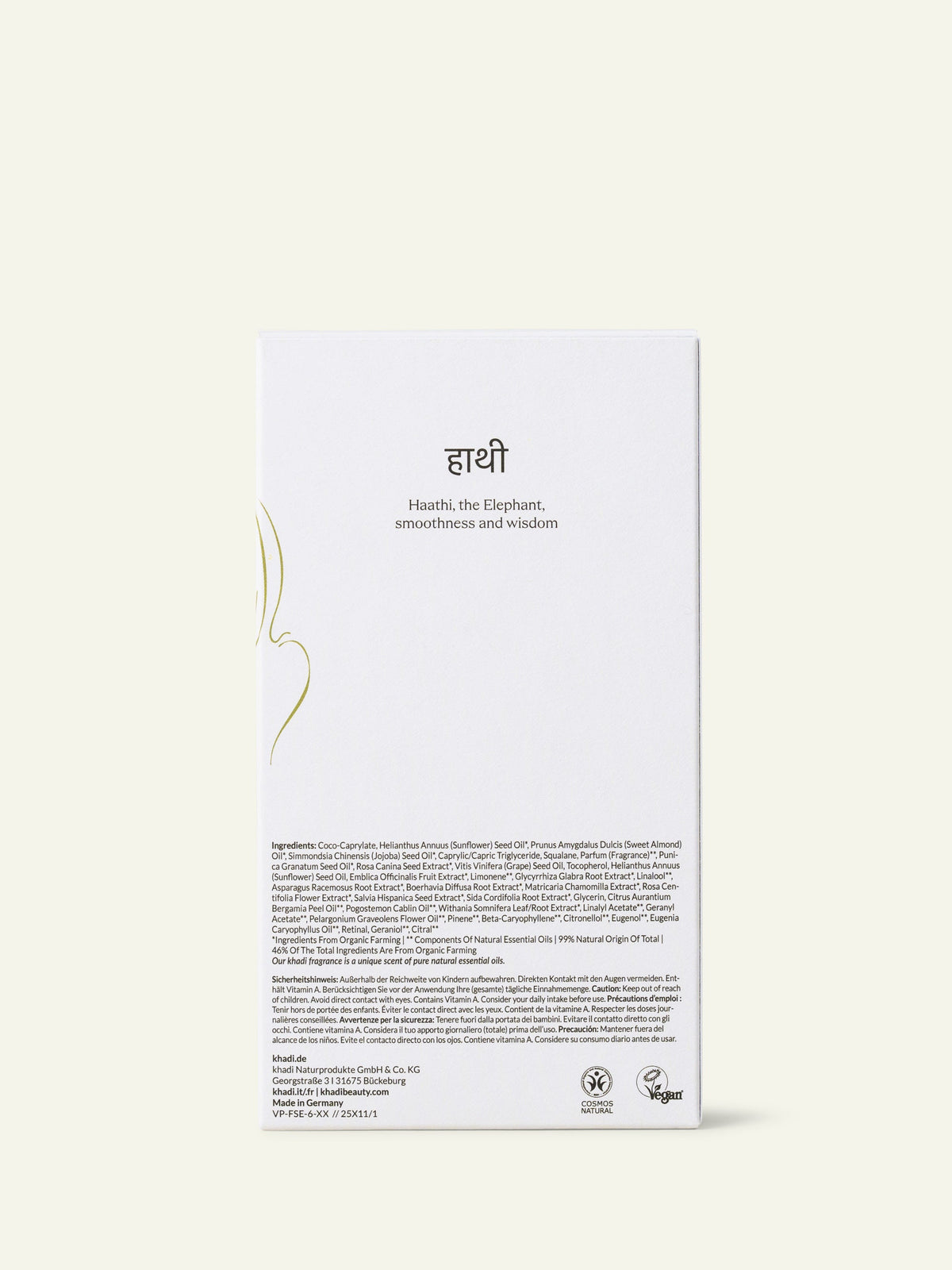 Khadi Ayurveda Skin Haathi Smooth Serum w pudełku