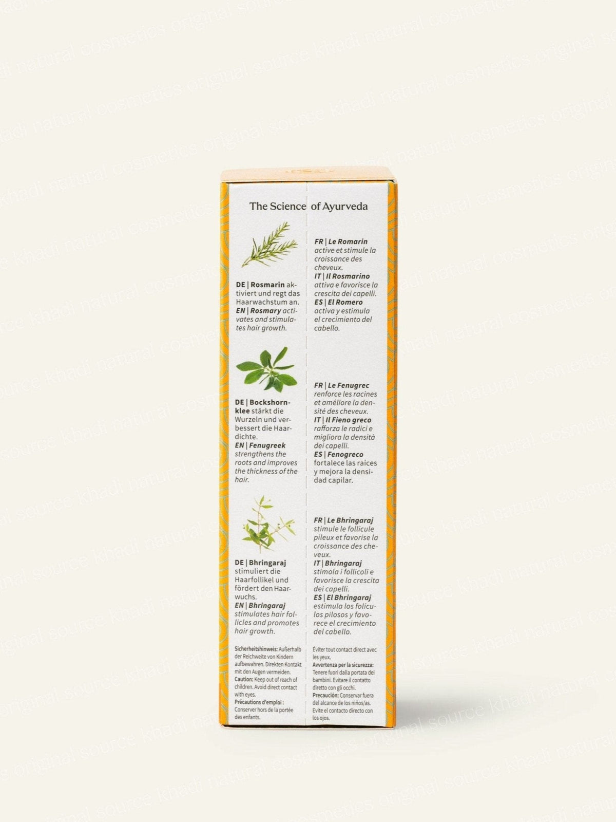 khadi Vitality Grow Hair Oil zdjęcie produktu w widoku z boku
