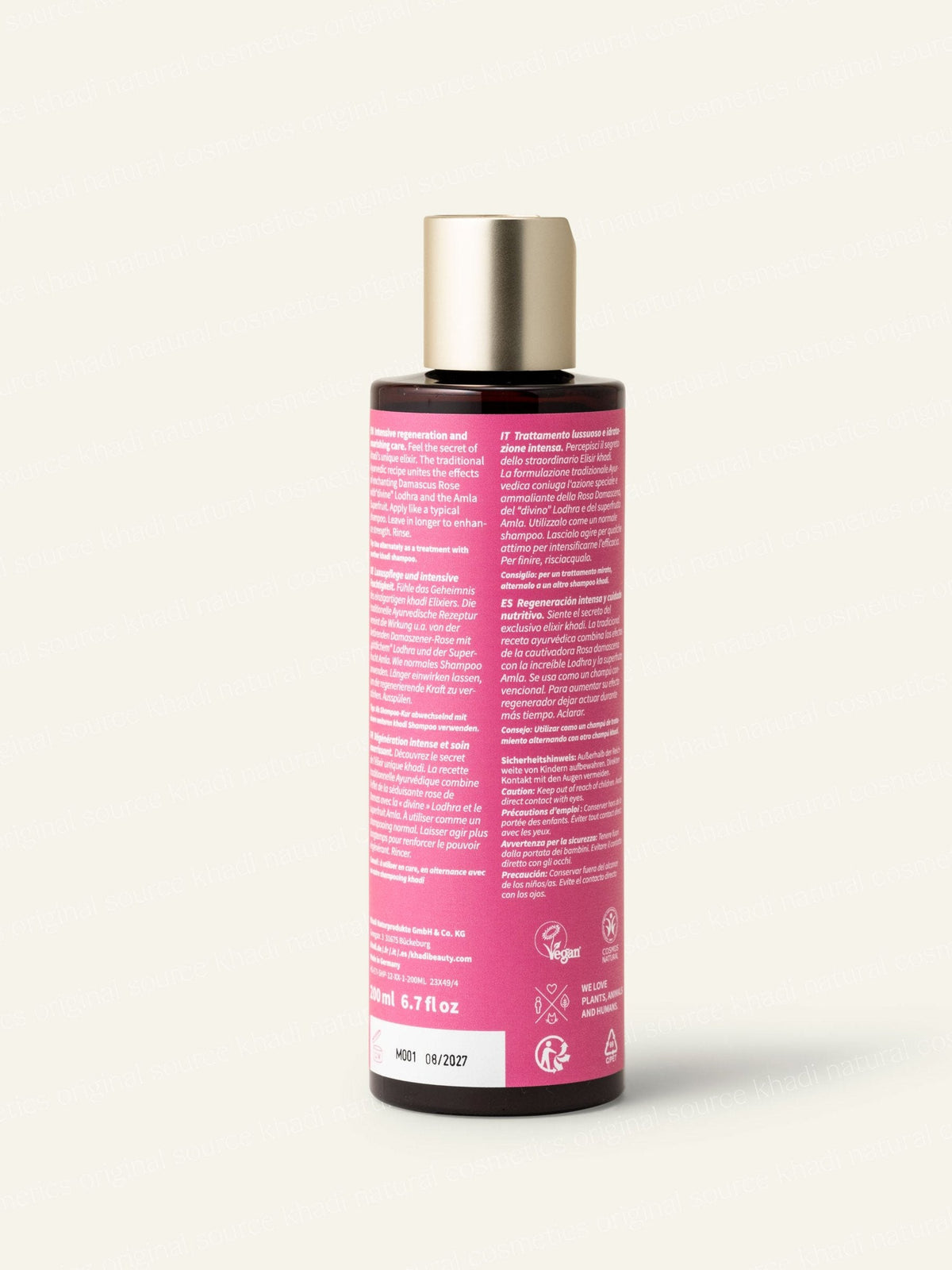 khadi Rose Repair Shampoo tylne zdjęcie produktu
