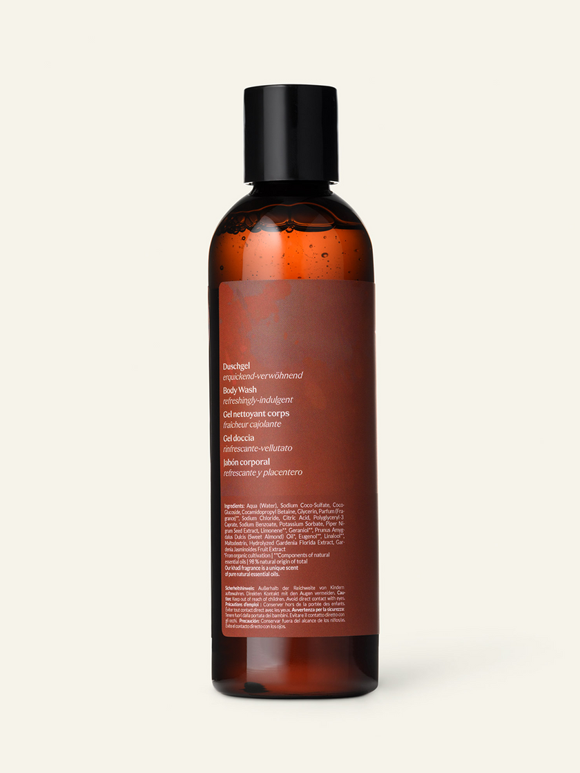 khadi Pippali Pepper Body Wash zdjęcie produktu z tyłu opakowania